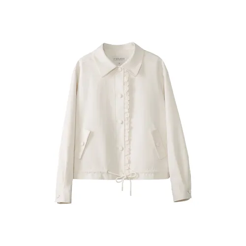 Fstudio Spring Korean Style Petite Commute Versatile Women's Beige