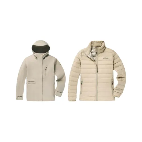 Columbia совместный бренд Водонепроницаемый и Ветрозащитный для сохранения тепла Ветровка Женские Хаки