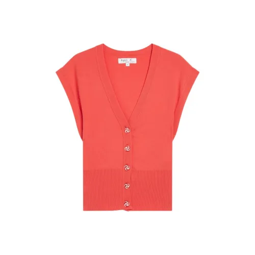 Agnes B. SS24 Жилет Женские Арбузно-розовый красный