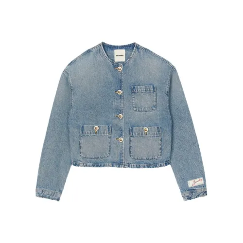 Sandro Denim Куртка Женская Джинсовая Синяя