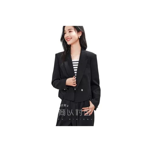 Like The Age Of Water Весна Winter Velvet Feel Пальто Прямой крой Женские Черный