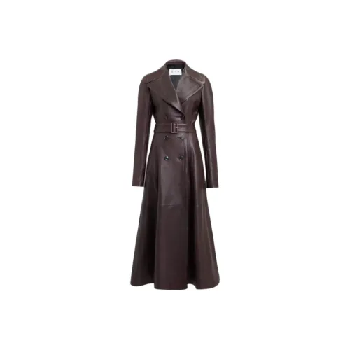 Alaia кожаная куртка женский кофейный