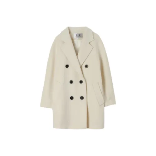 RIZ OUZH Пальто Женское Кремово-Белое