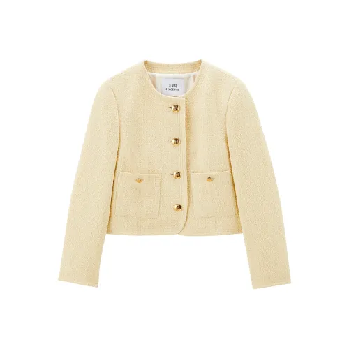 PEACEBIRD Cropped Jacket Женская Светло-желтая