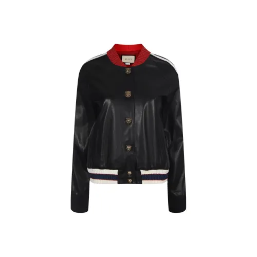 GUCCI Кожа Куртка Женская Черная