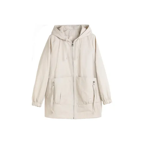 Hang Yi Court Бейсбольная куртка Женская Бежевая