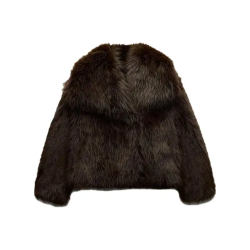ZARA Коричневый Женские меховые изделия