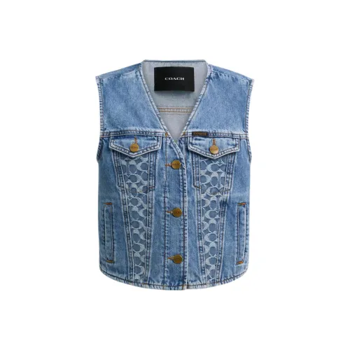 COACH Синие Женские Жилеты