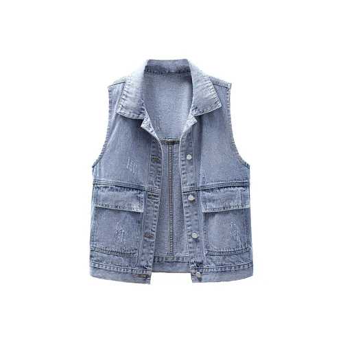 Cypress House Жилет Женский Светло-Синий