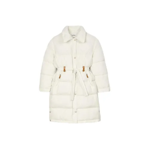 Sandro Хлопковый пуховик женский цвет светлый умбра