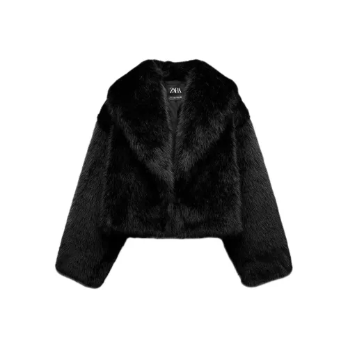 ZARA Черные Женские Бархатные Куртки