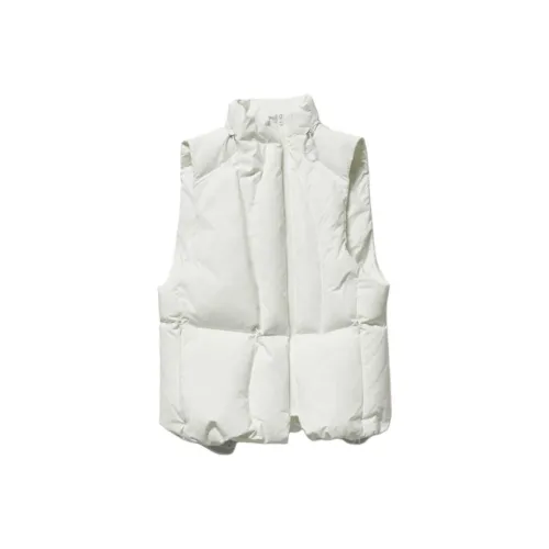 UPON PRO Нерегулярный изогнутый белый гусиный пух водолазка пуховый жилет женский