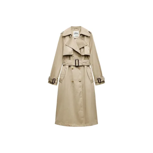 ZARA ZW Series Коричневый Женский Тренч