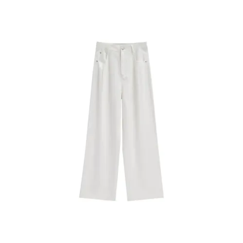 Love To Serve Повседневные брюки Женские Белые