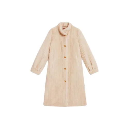 Yiner Fur Women's Light Apricot