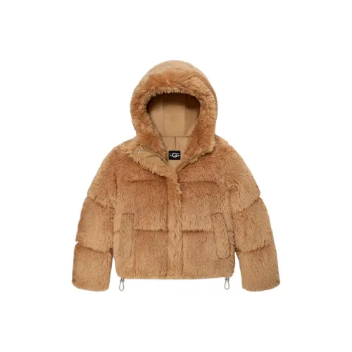 UGG Коричневые женские объемные куртки (пуфы)