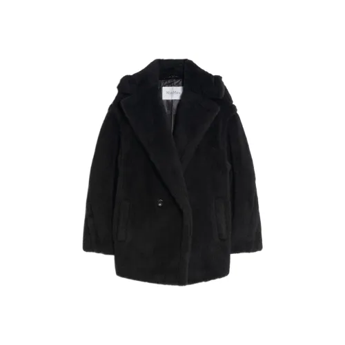 MaxMara Velvet Feel Пальто Женское Черное