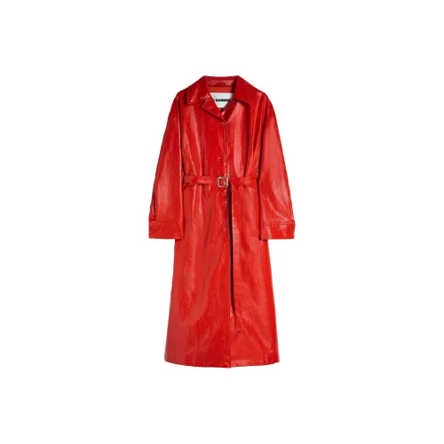 JIL SANDER Красный Каштановый Женский Тренч