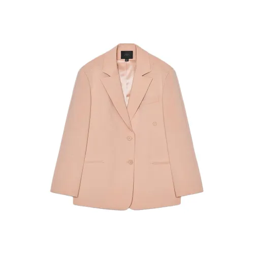 ZARA Бизнес-костюм женский светло-персиковый красный