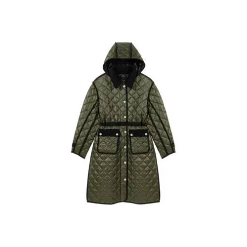 Maje Хлопковый пуховик женский хаки