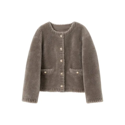 3COLOUR Velvet Feel Coat Women's