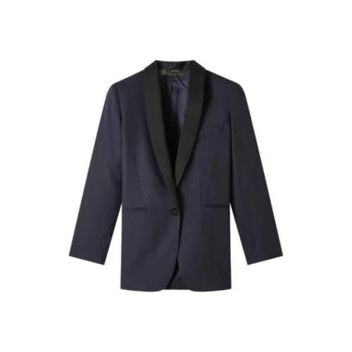 A.P.C SS25 Бизнес-костюм Пальто Женское Морской Синий