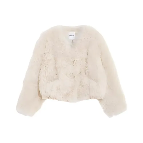 BEBE Экрю Женские Меховые изделия