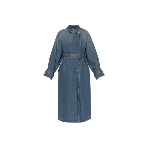 ISABEL MARANT FW24 Тренчкот Женские Индиго