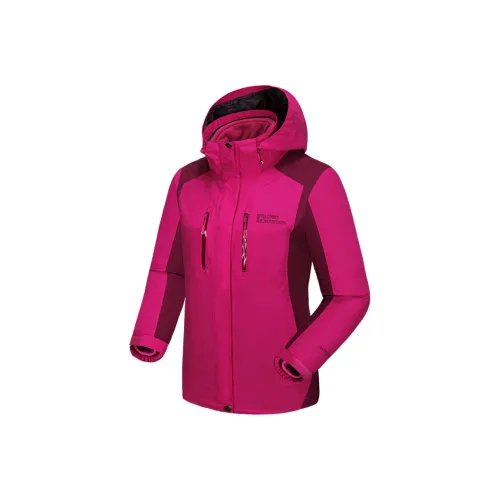 ALPINT MOUNTAIN Водонепроницаемый Ветрозащитный Дышащий Устойчивый к истиранию Термический ветровка Женский Розовый Красный