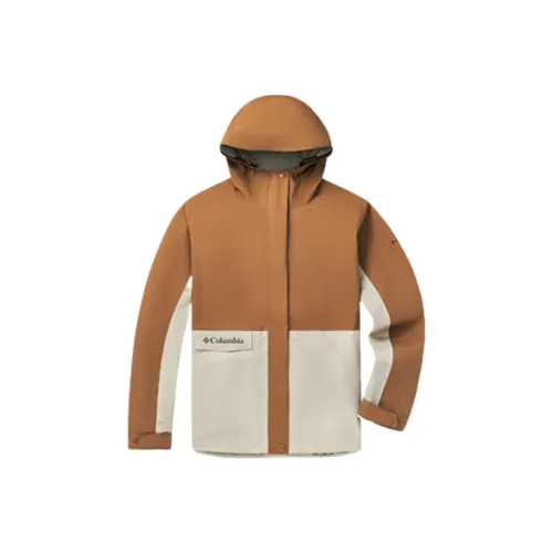 Columbia совместный бренд Водонепроницаемый Ветрозащитный Дышащий Устойчивый к истиранию Легкий Ветровка Женская Белый Коричневый 224