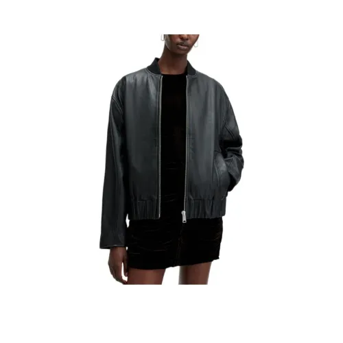ALLSAINTS Кожа Куртка Женская Черная