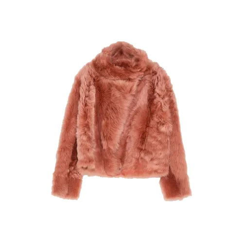 Yves Salomon FW24 Мех Женский Глина Оранжевый