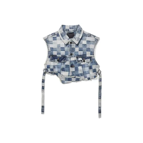 ABLE JEANS Жилет Женские Винтаж Рабочий Синий