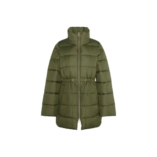 BARBOUR Хлопковый пуховик женский зеленый