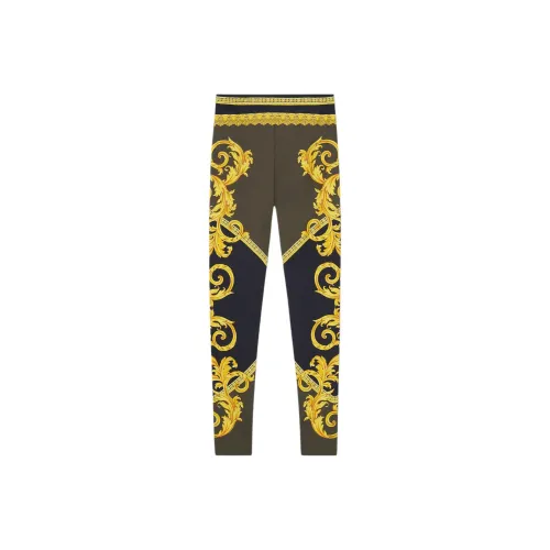 VERSACE LA Coupe DES DIEUX Leggings Повседневные брюки Женские Черный