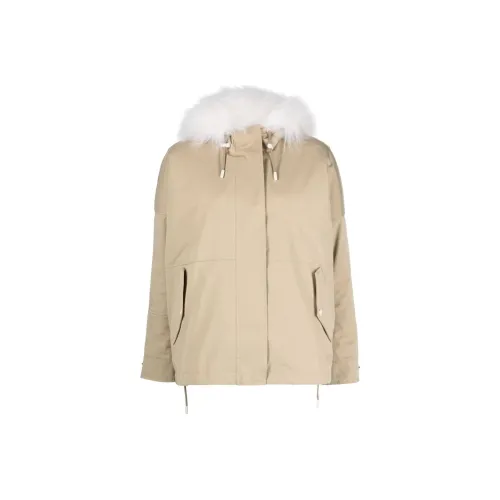 Yves Salomon PARKA Пальто Женское Бежевое