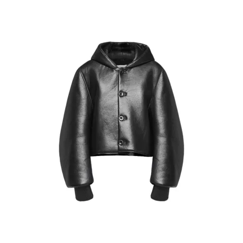JW Anderson Черные Женские Кожаные Куртки