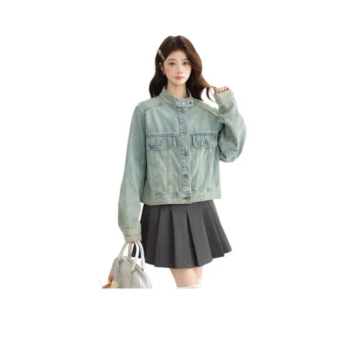 PLANE DRIFT Джинсовая куртка Женская Синяя