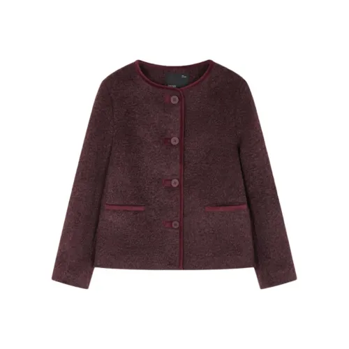 IHIMI Вельвет Feel Пальто Женское Виноградный Фиолетовый