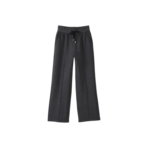 Cypress House Повседневные брюки Женские Темно-серый с елочным узором