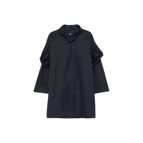 EMPORIO ARMANI SS25 Тренчкот Женский Морской Синий