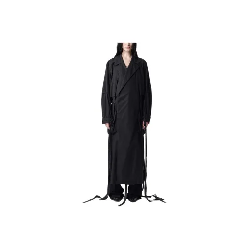 Ann Demeulemeester Ilda Длинный тренч черного цвета для женщин