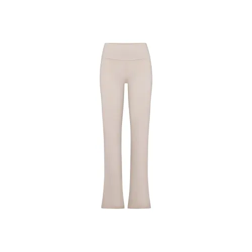 SKIMS Хлопок Джерси Foldover Брюки Повседневные брюки Женские Камень Каменный цвет