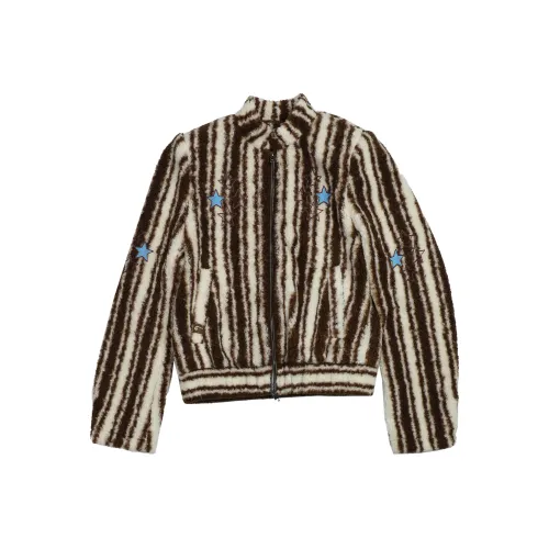 JIKOO Бархат Feel Куртка Женская Кофейного цвета