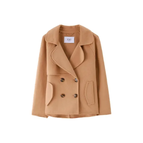 XWI Медовый Коричневый Женское Пальто
