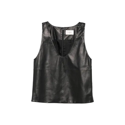 SAINT LAURENT FW24 Кожа Куртка Женская Черная