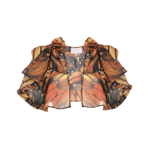 Selkie Коллекция SS24 Плащ Женские Желтый Король Бабочка Shadow Принт