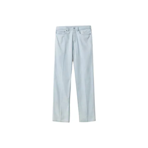 MIU MIU Повседневные брюки Женские Светло-синие