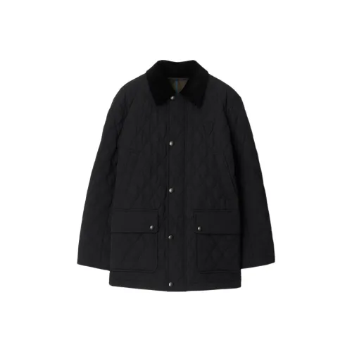 Burberry FW24 Хлопковый пуховик женский черный