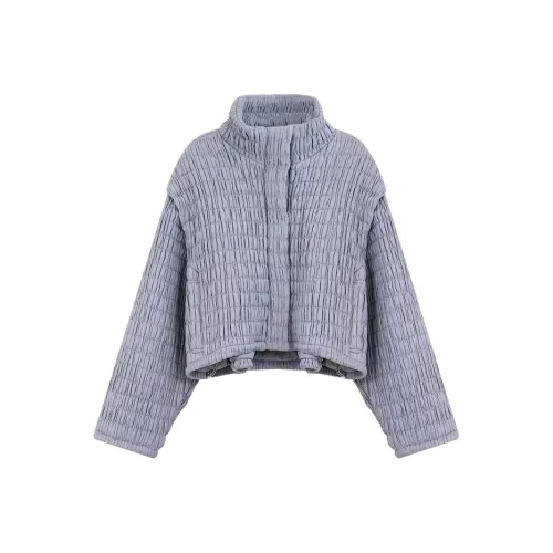 DianThia Хлопковый пуховик женский серый